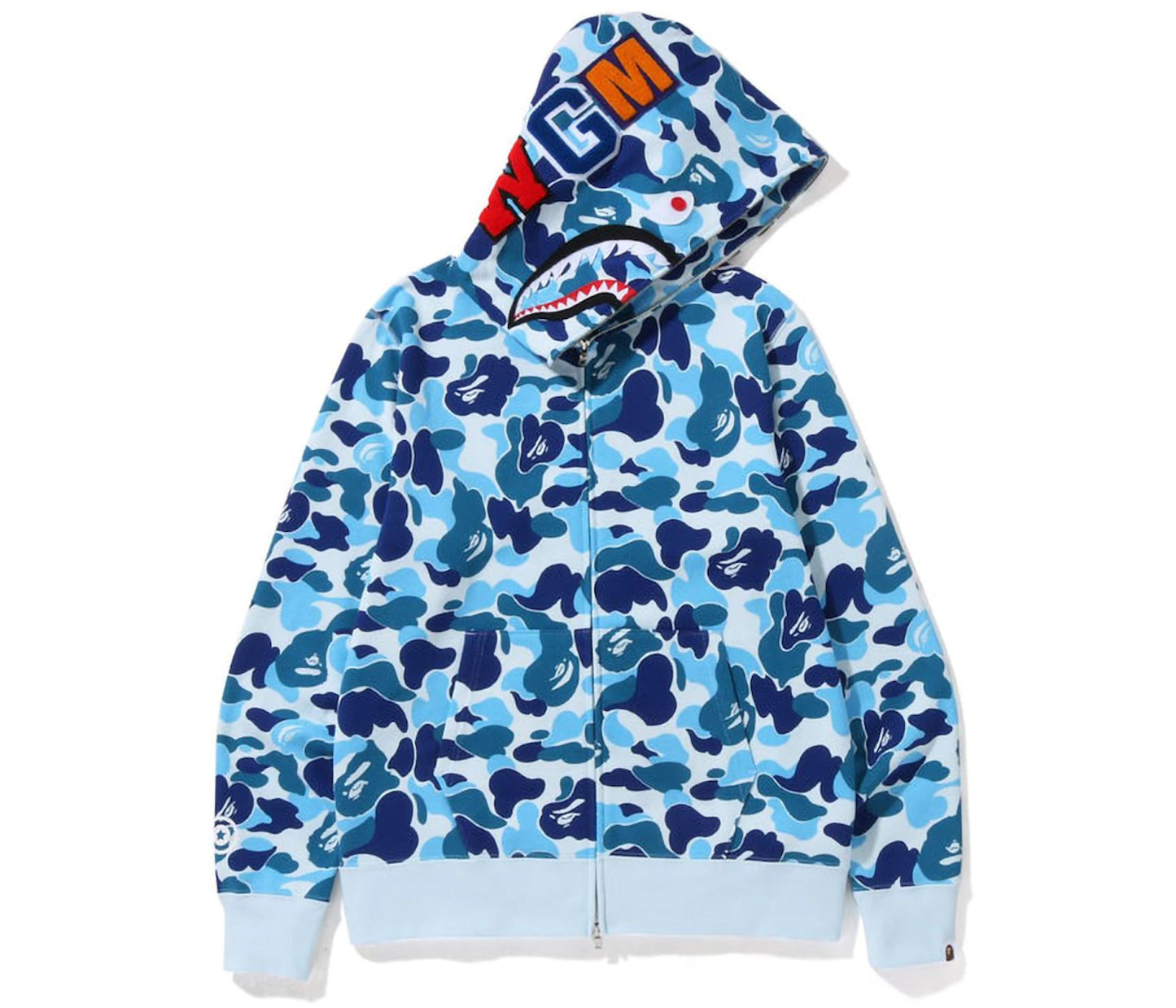 BAPE Big ABC Camo Shark Full Zip Hoodie Blue