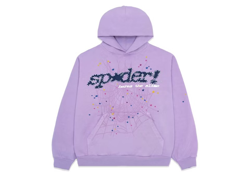 Sp5der Acai Hoodie Purple