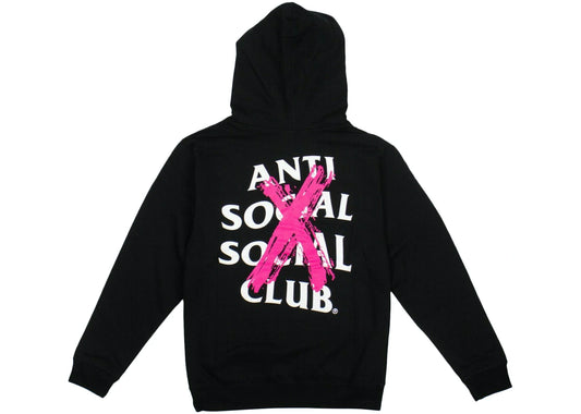 Anti Social Social Club Cancelled Hoodie Black (Pink X)